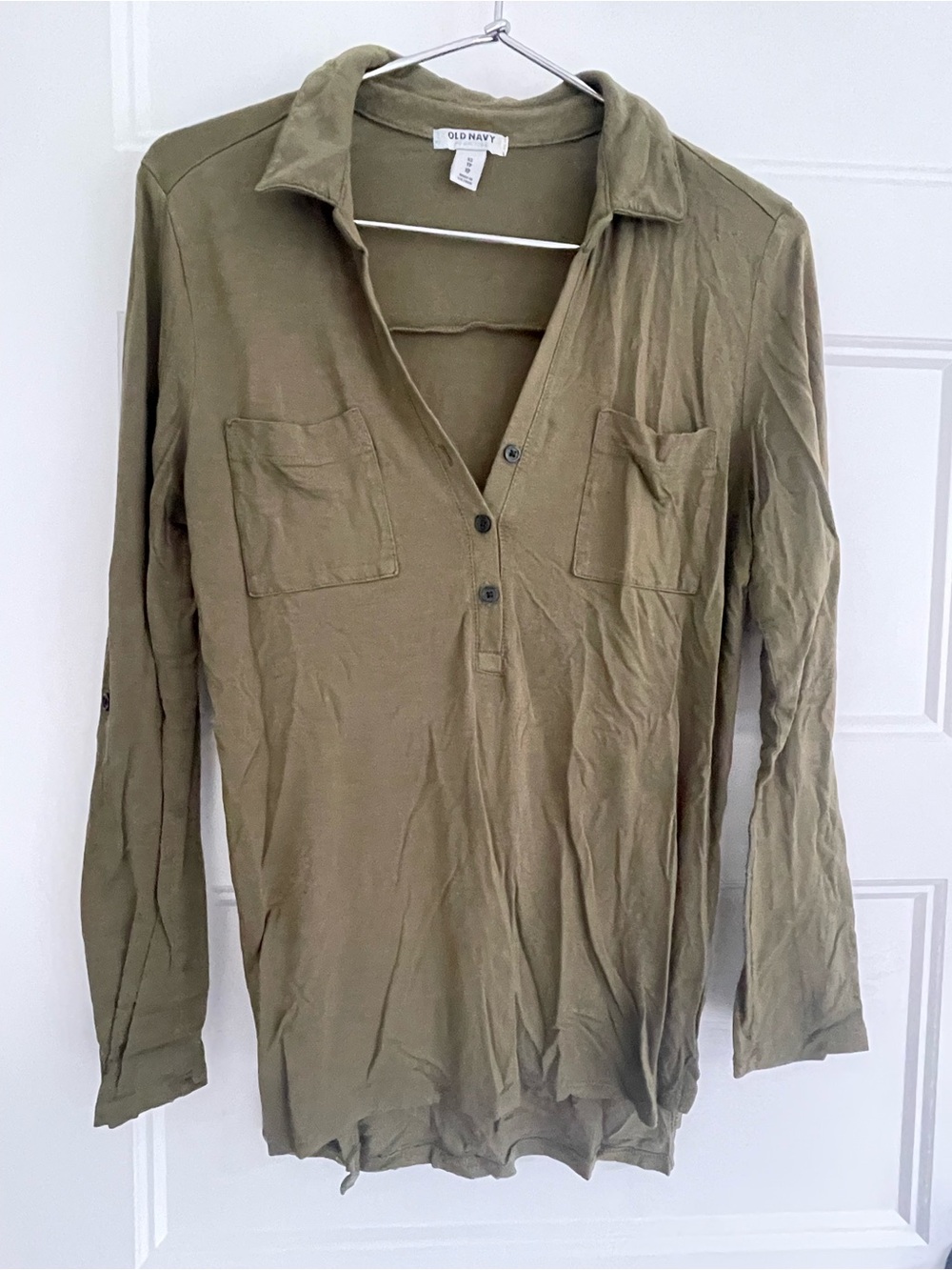 XS - mixed fabric blouse